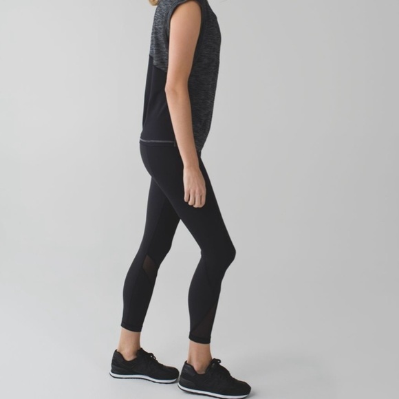 Lululemon Get Sweat Tee Heathered Black / Black Size 8 - Picture 7 of 8